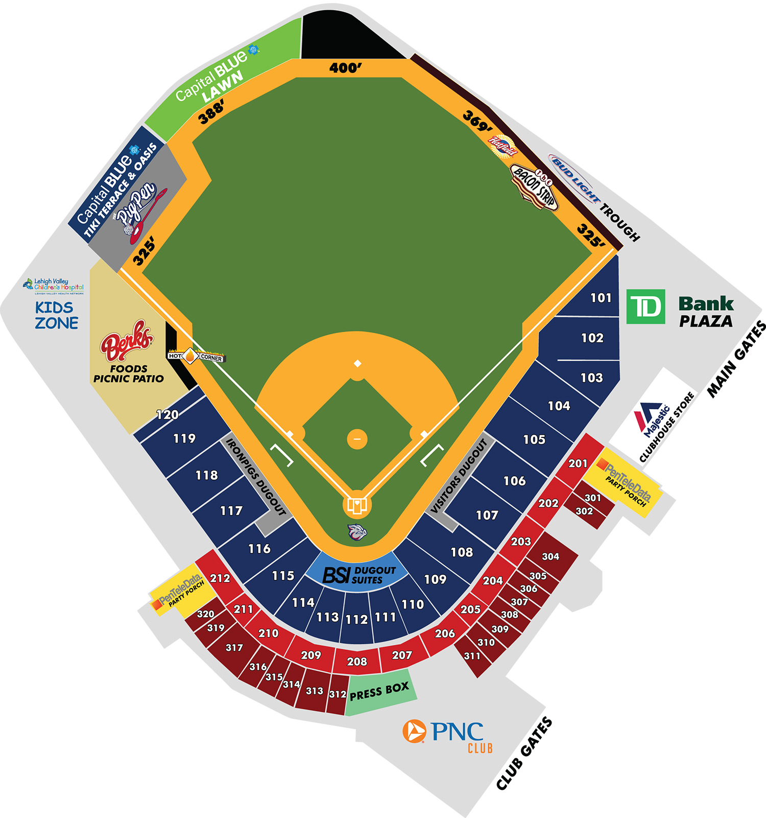 Coca Cola Park Map IronPigs coca-cola-park-map-ironpigs